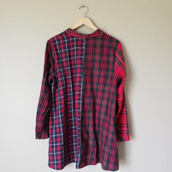J. Jill Vibrant Plaid Tunic in Red and Blue - Picture 6 of 7